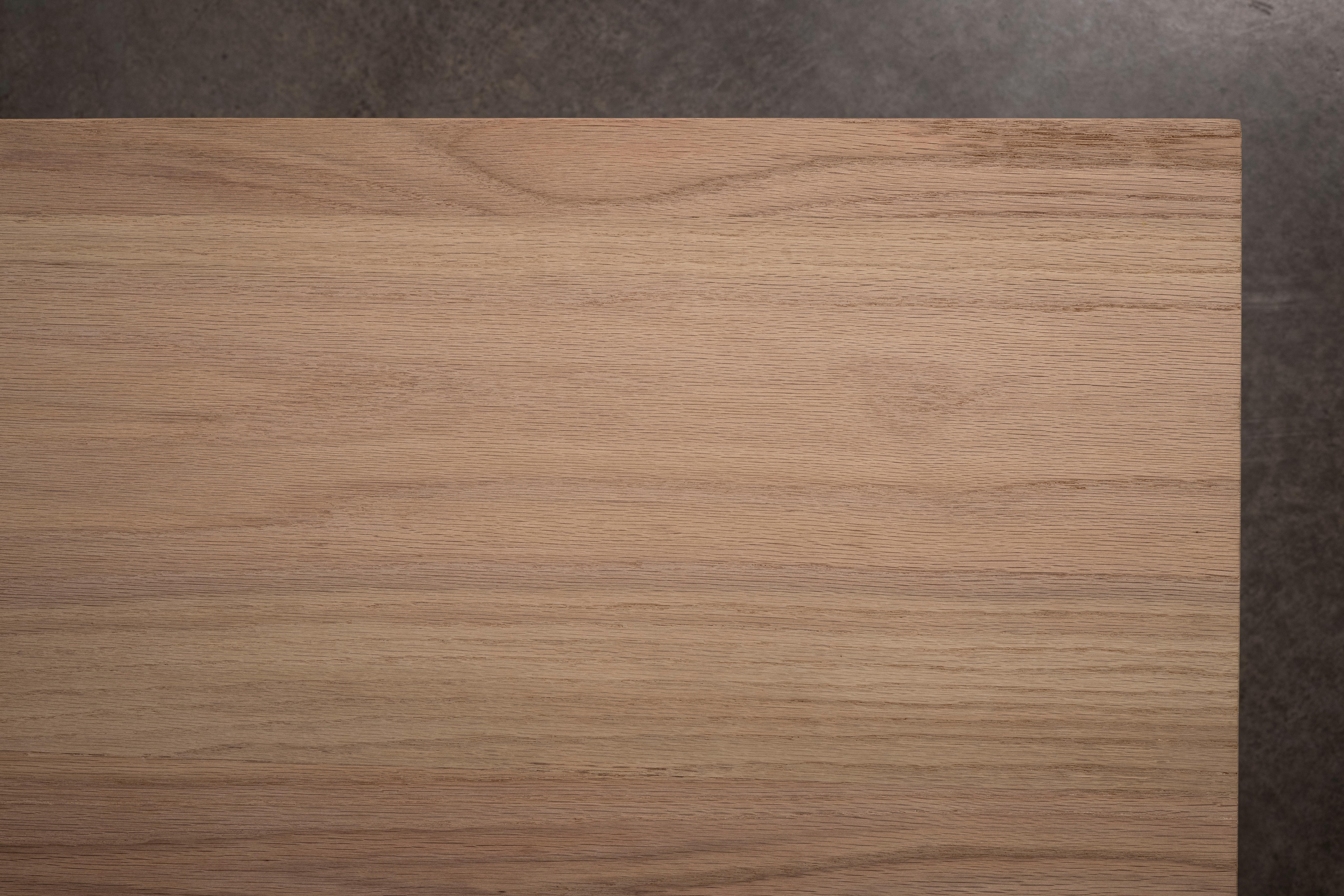 Moderne ORB Rectangular Dining Table in Natural Finish Solid Oak by No Age Studio en vente