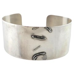 ORB Sterling Silver Modernist Cuff Bracelet Otto Robert Bade #17854