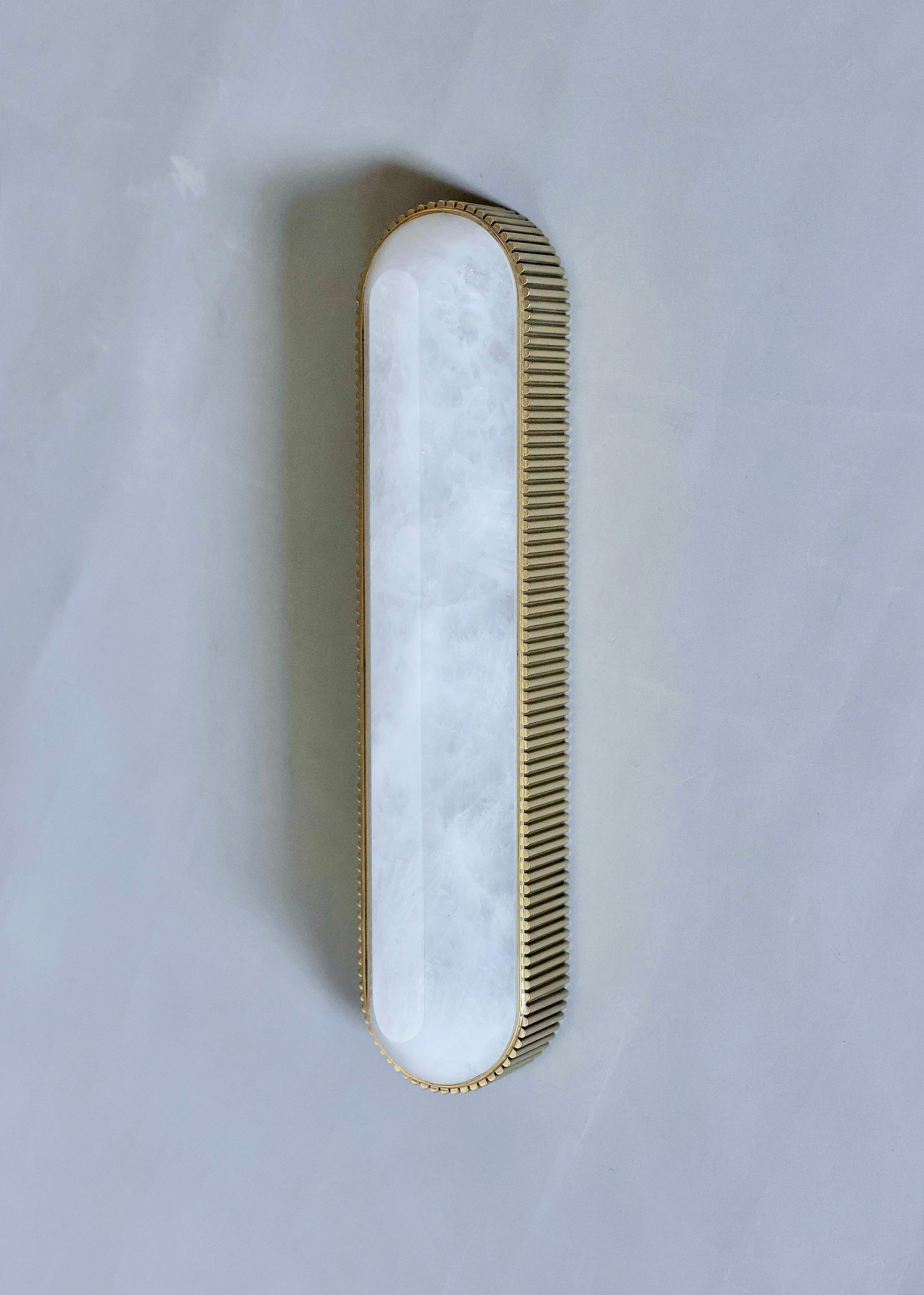 Contemporary ORB19 Rock Crystal Sconce By Phoenix For Sale