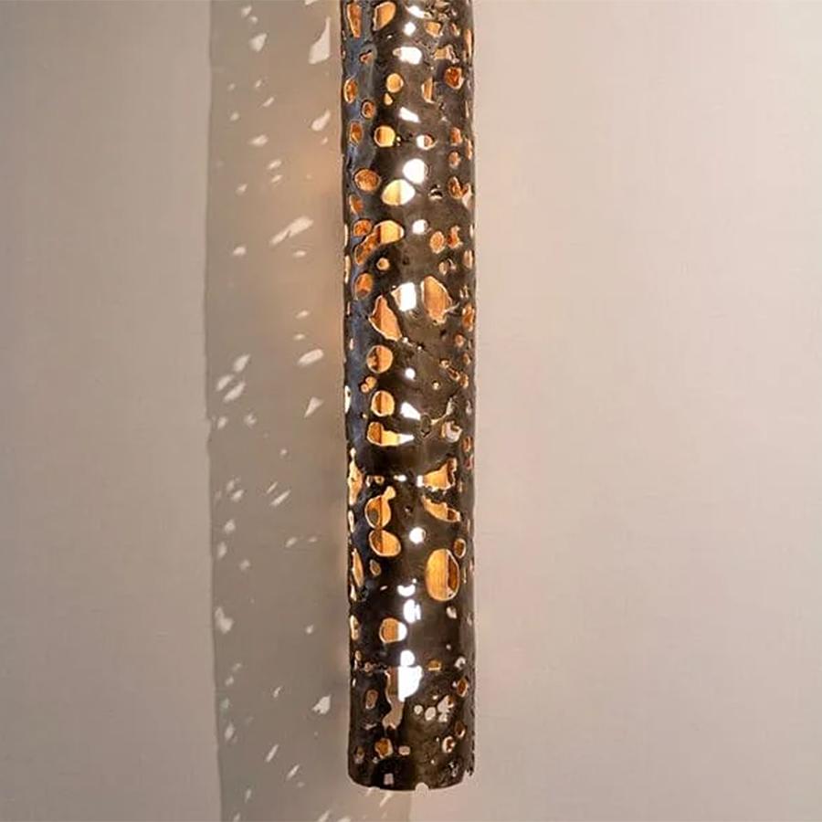 French Orba Bronze Wall Lamp For Sale