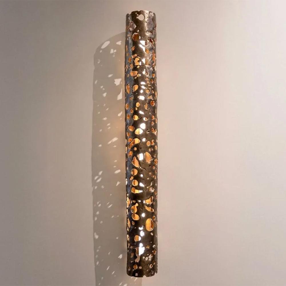 Hand-Crafted Orba Bronze Wall Lamp For Sale