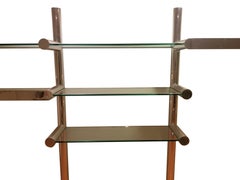 Wandschrank aus Chrom und Glas von Janet Schwietzer für Pace Kollektion Orba