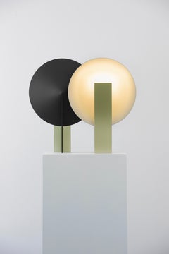Orbe Table Lamp, by Rain, Contemporary Lamp, Brass & Aluminium, Brass & Carbon