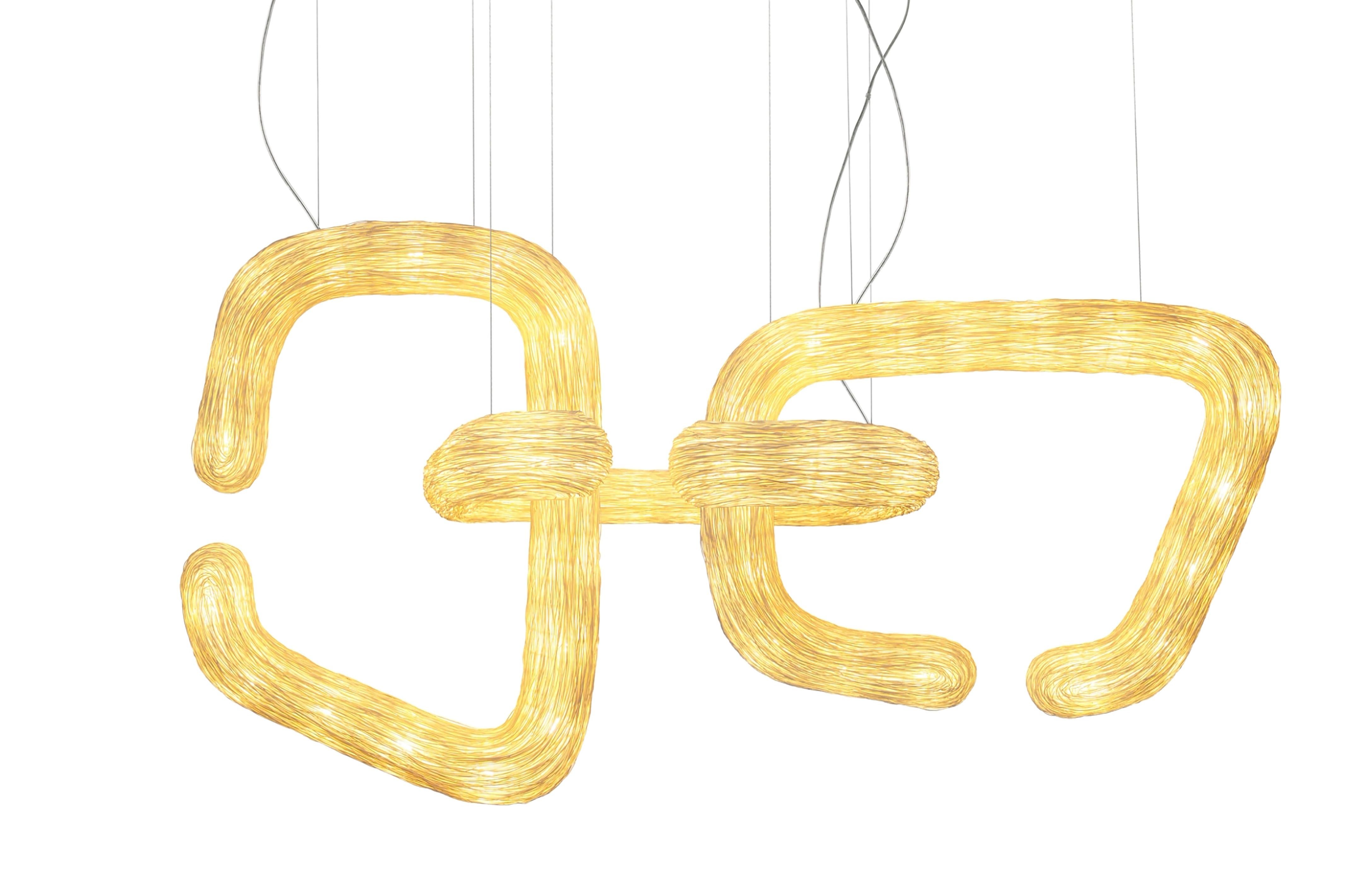 Organic Modern Orbette Medium by Ango – Handcrafted Sculptural Pendant Light in Natural Rattan For Sale