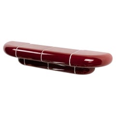 Orbi Modular Shelf - XL - Deep Burgundy High-Gloss Ceramic-Inspired Finish