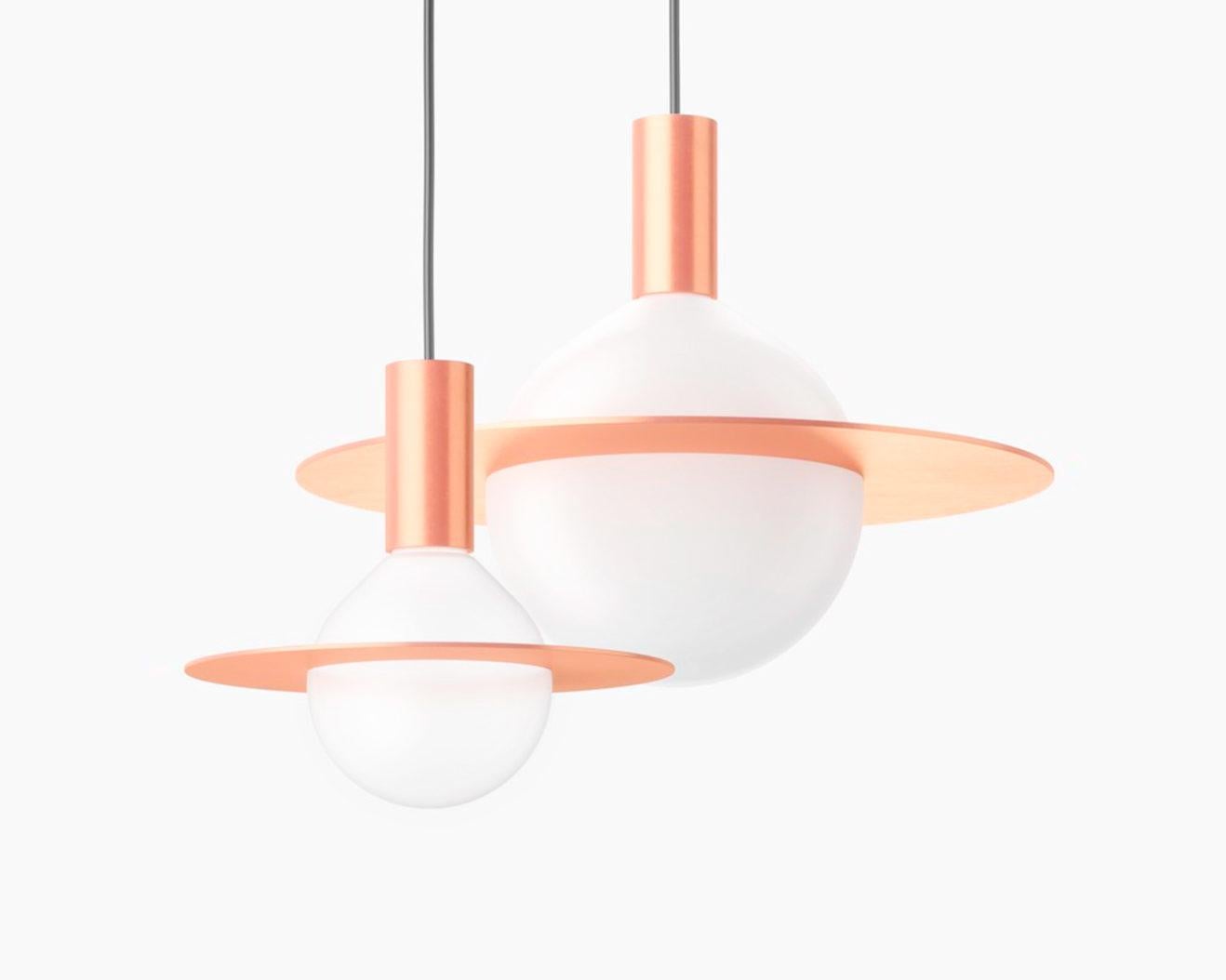 Russian Orbis, Contemporary Pendant Lamp, Copper