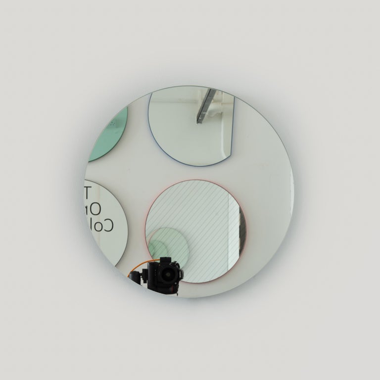 Orbis Back Illuminated Round Contemporary Frameless Mirror, Customisable, Large For Sale 5