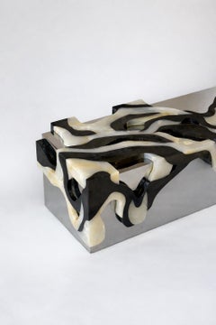 Orbis Bench II in Marble with Reflected Core by Homa