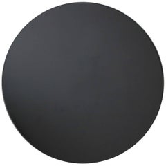 Orbis Black Tinted Round Contemporary Frameless Mirror, XL