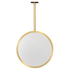 Orbis Ceiling Mounted Suspended Modern Round Mirror, Architectural Tipo Frame