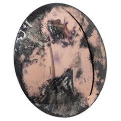 In Stock Orbis Convex Antiqued Rose Gold Frameless Round Mirror, Large