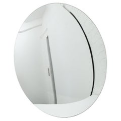 Grand miroir rond Art Déco convexe sans cadre, Orbis