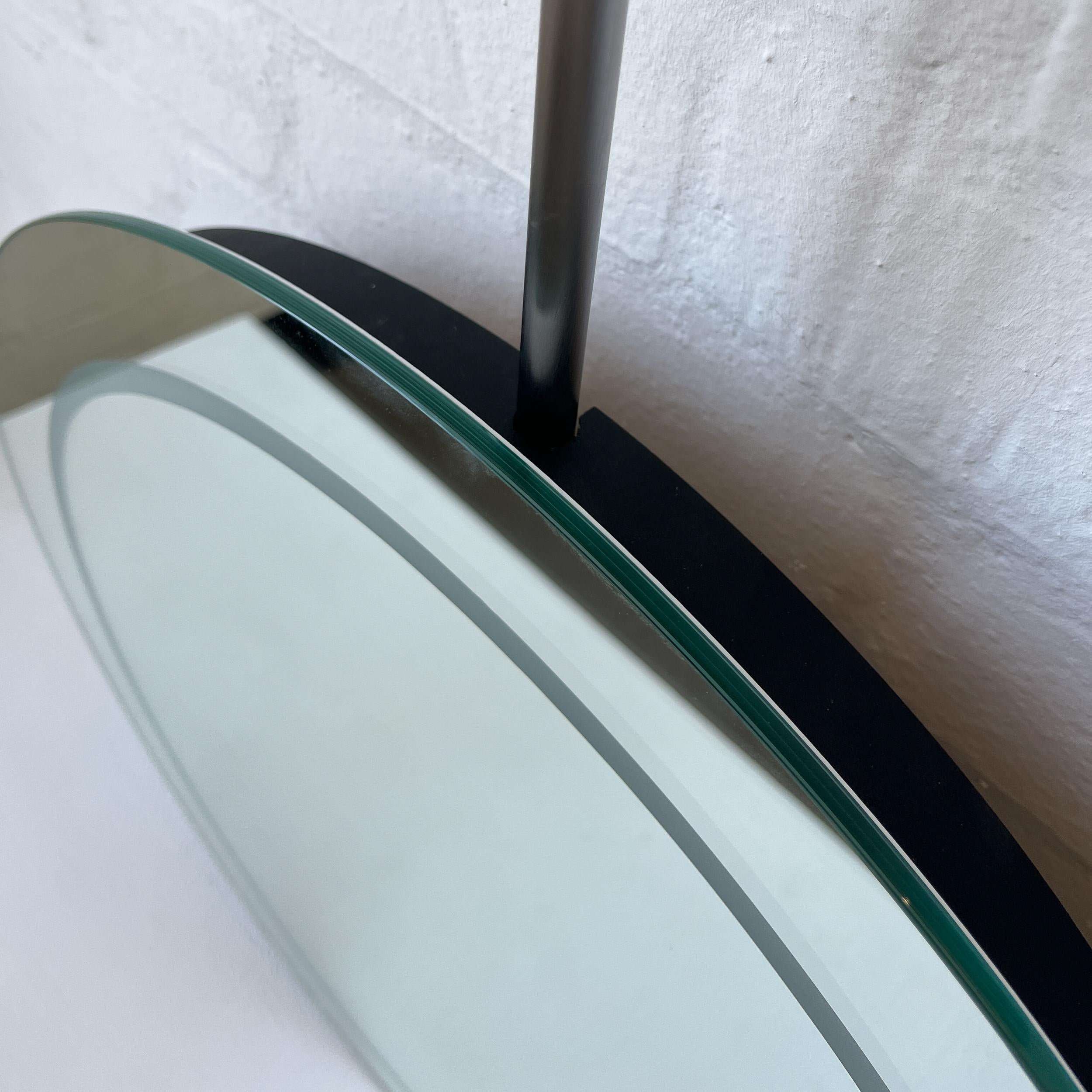 Orbis Illuminated Ceiling Suspended Round Frameless Mirror For Sale 3