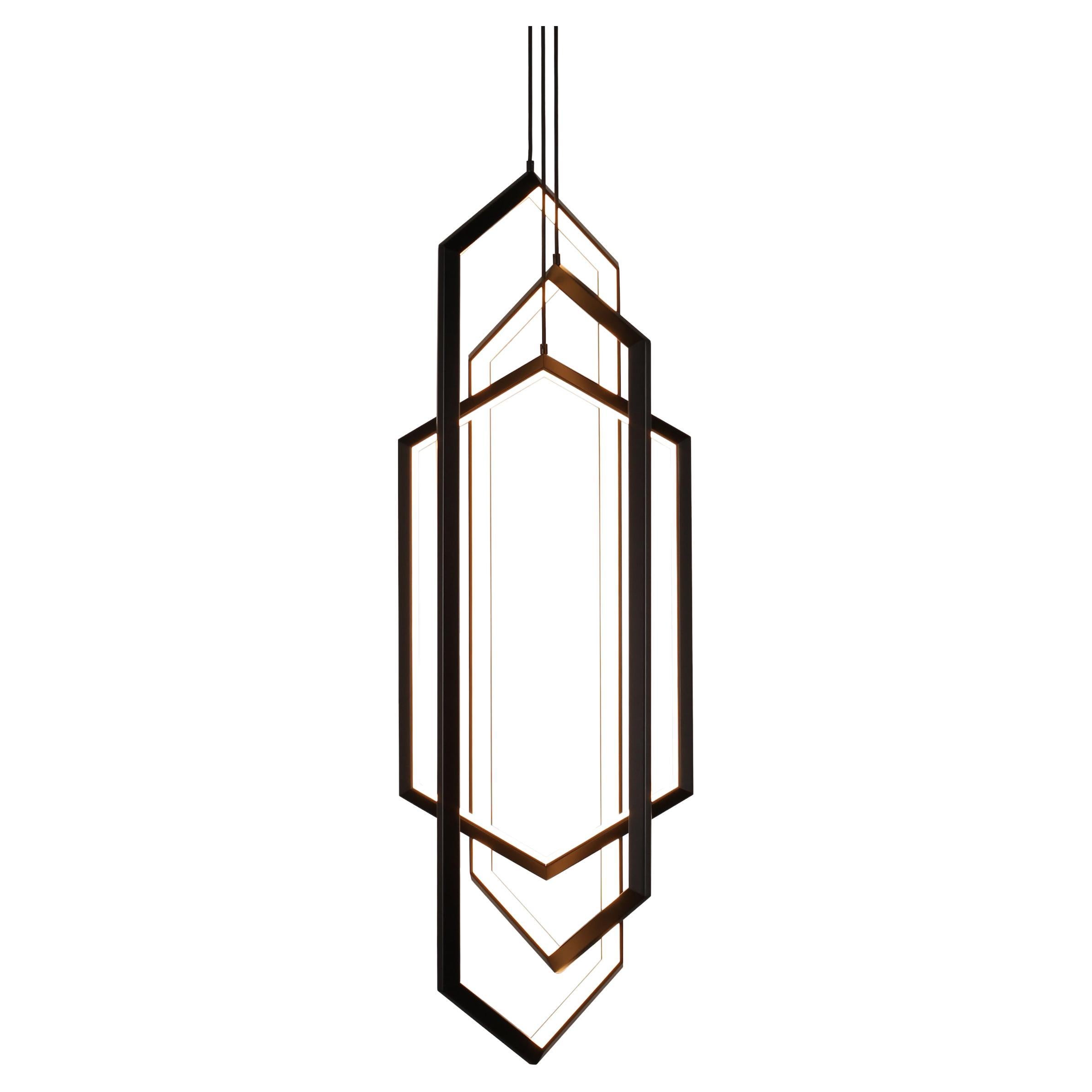 ORBIS VX58 - Lustre à LED Moderne Géométrique en Forme de Hexagone