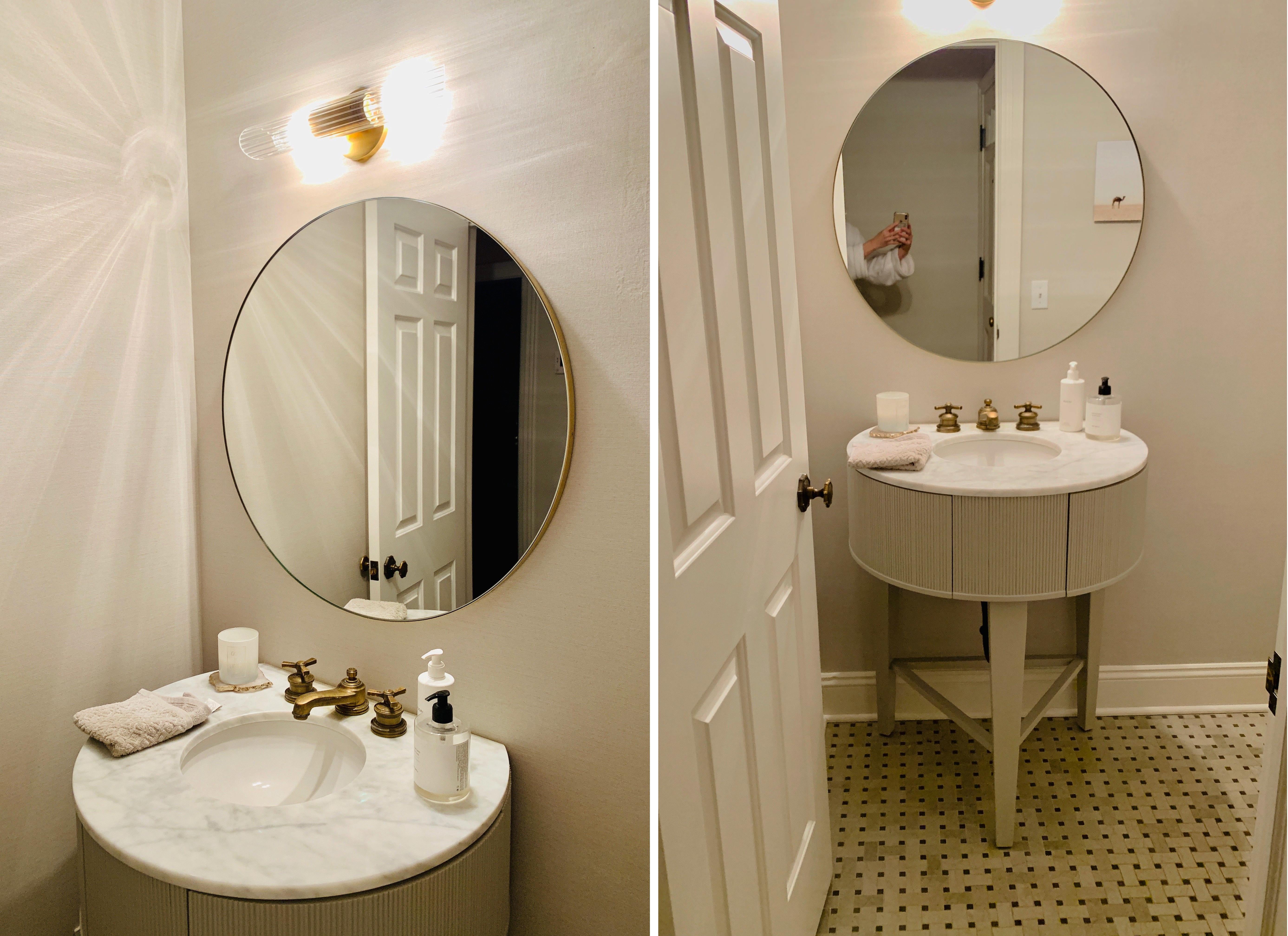 Orbis Round Art Deco Mirror Handcrafted mit Messingrahmen, XL im Angebot 3