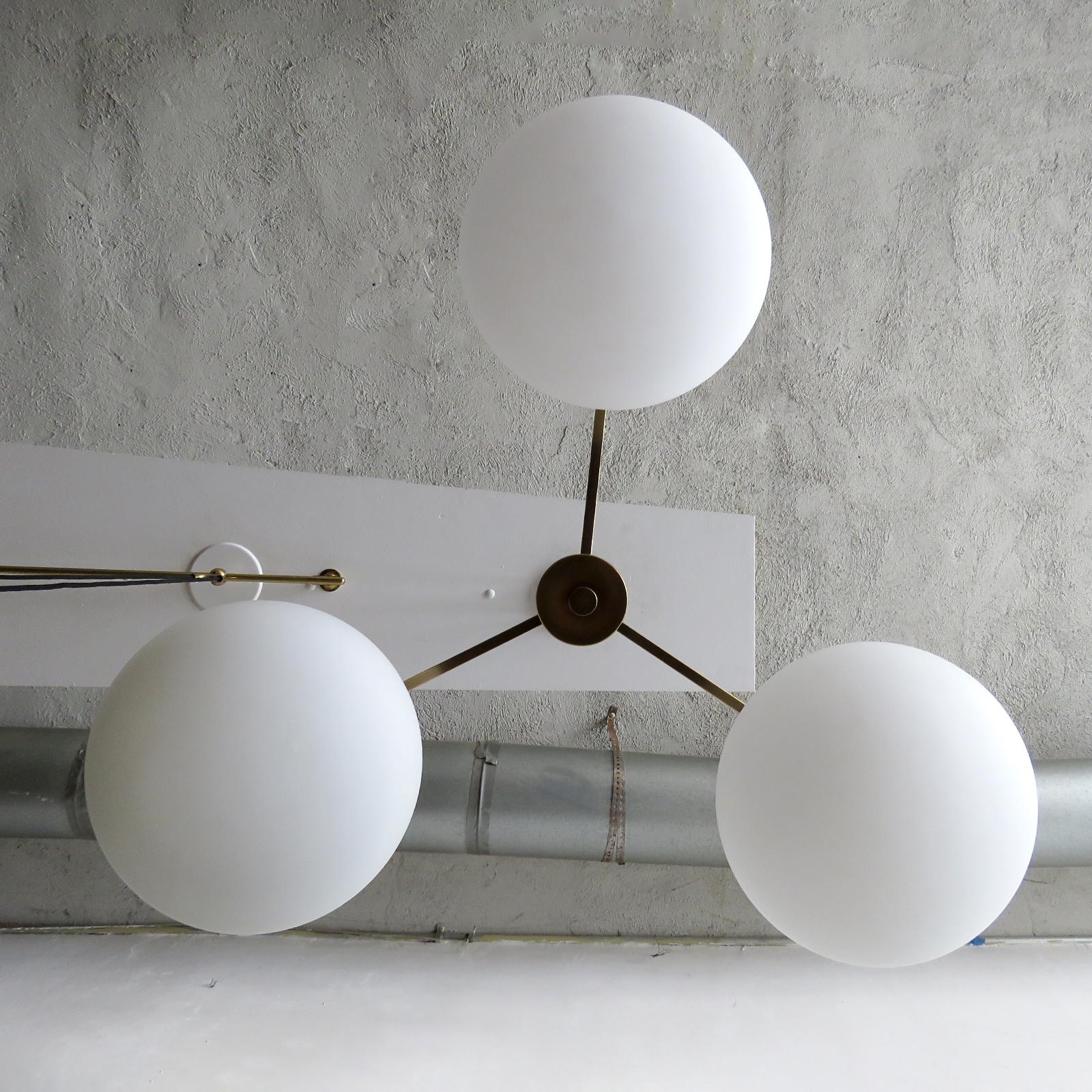 Patinated Orbit-40 Chandelier by Gallery L7 For Sale