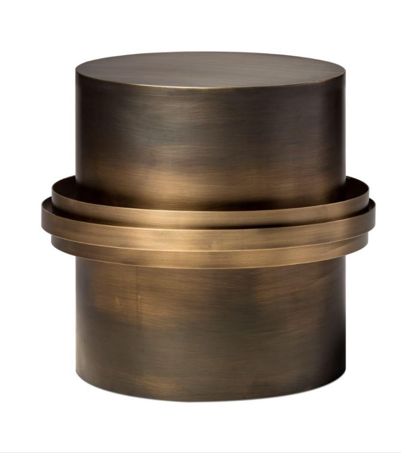 Moderne Table d'appoint Orbit, en bronze foncé, fabriquée à la main au Portugal par Duistt en vente