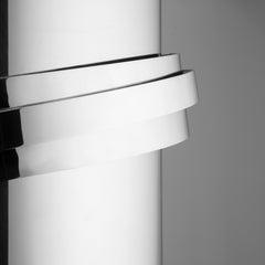 Orbit cylindrical Accent Table, Polished Stainless Steel, by Duistt
