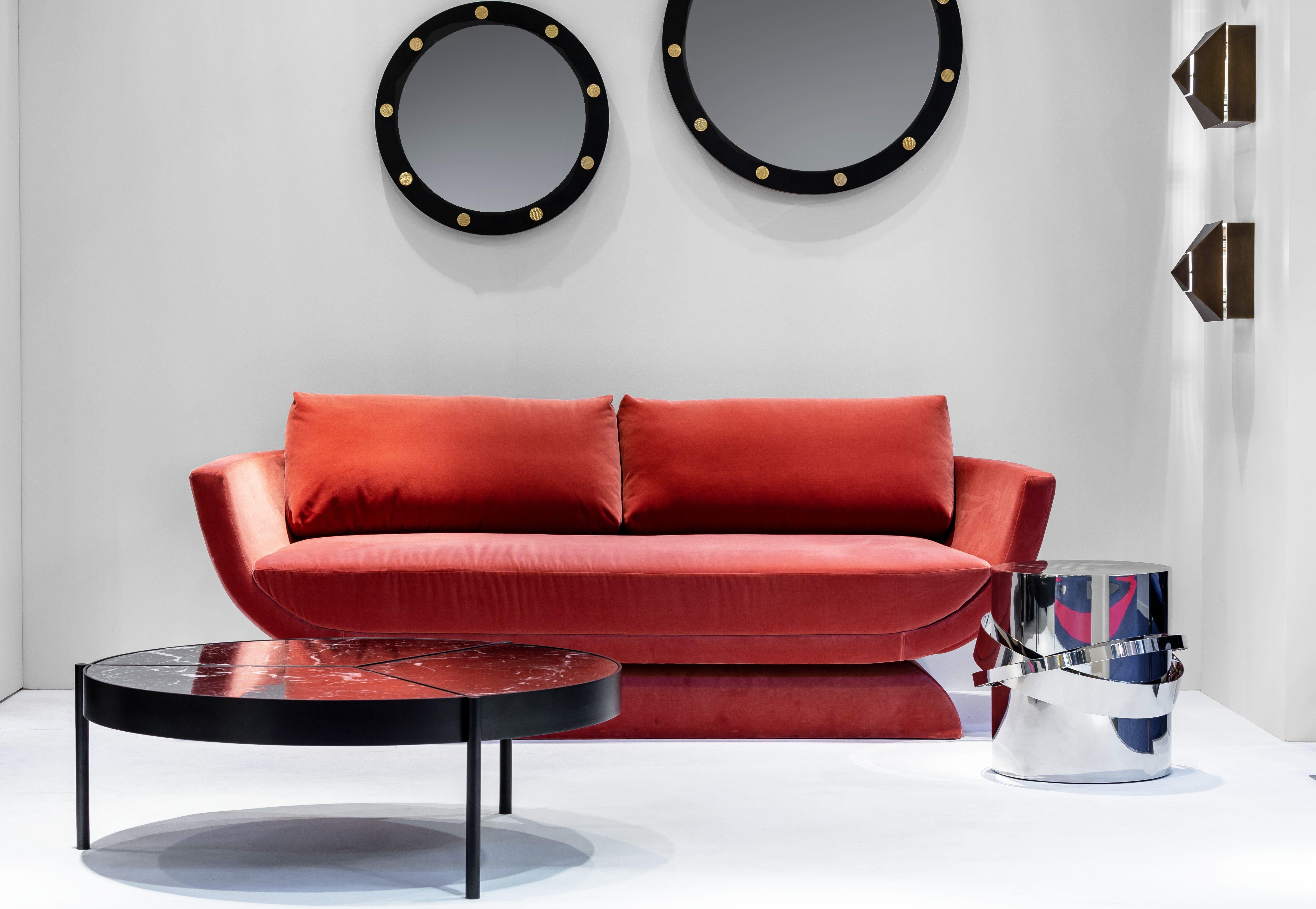 Hand-Crafted Orbit Accent Table, Polished Stainless Steel, Handcrafted in Portugal by Duistt For Sale