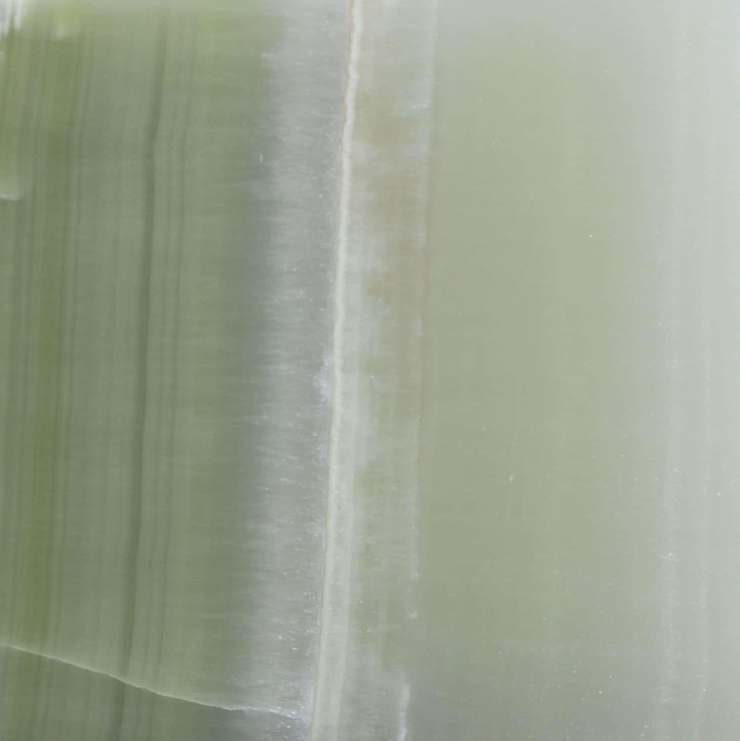 Post-Modern Orbit Bowl, Mexican White Onyx Stone, with Green Marble Inlay For Sale