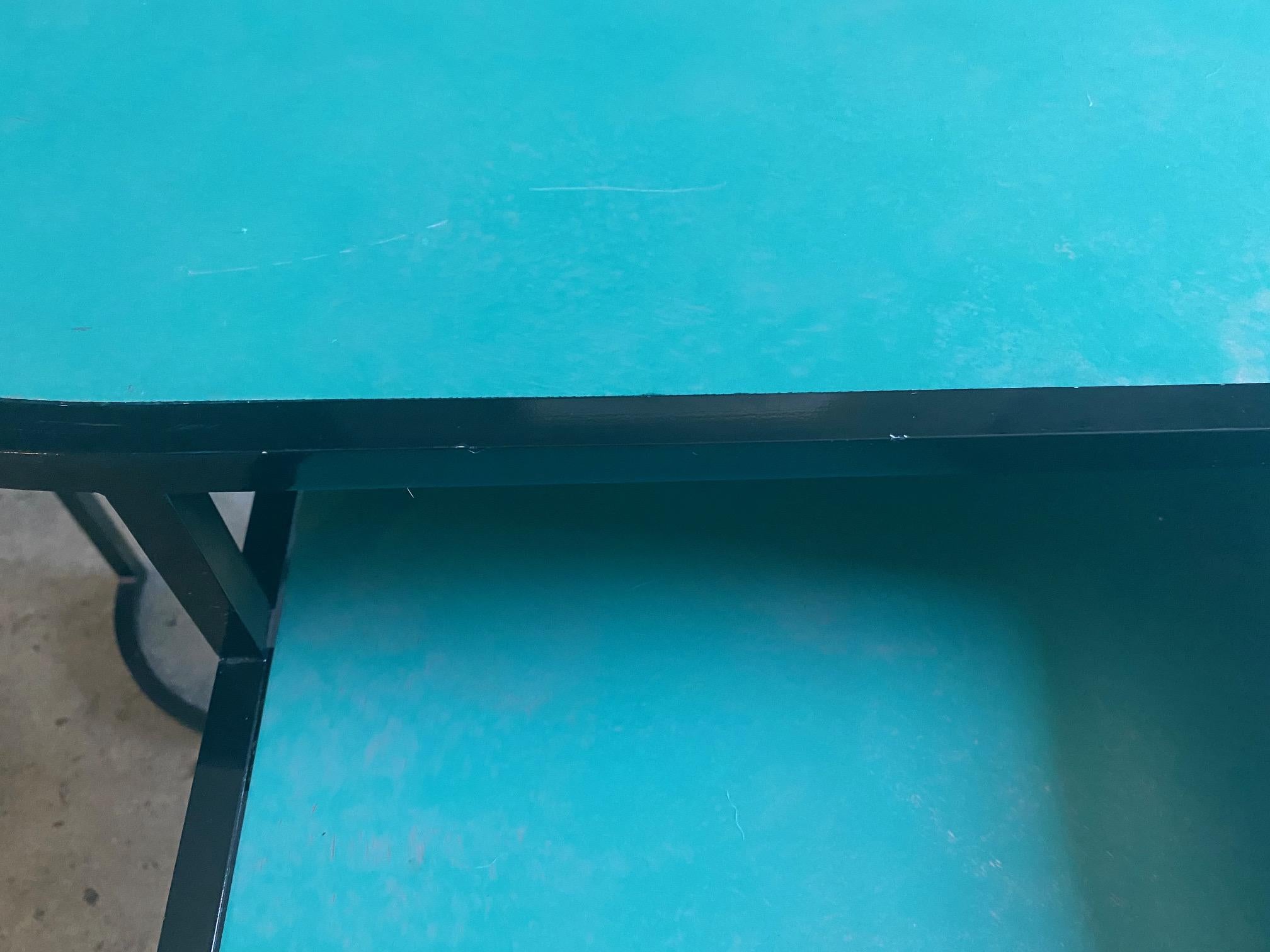 Orbit Coffee Table, Steel Frame and Verdigris Copper Top, by Lara Bohinc 3