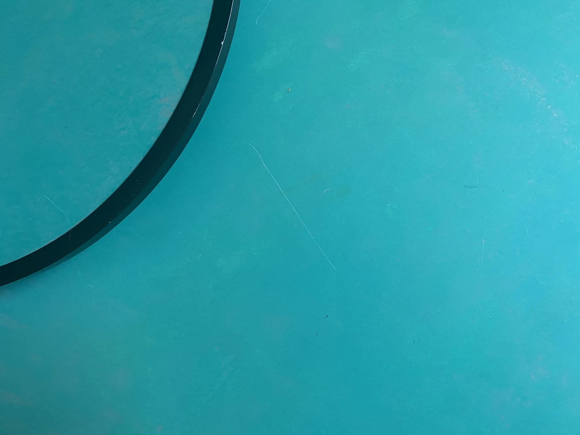 Orbit Coffee Table, Steel Frame and Verdigris Copper Top, by Lara Bohinc 1