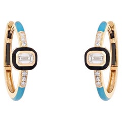 Orecchini a goccia Orbit Diamond in oro giallo 14K