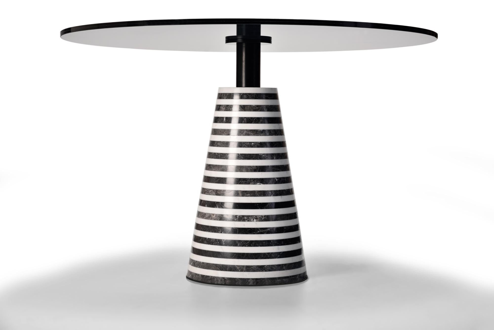 Modern Orbit Dining Table ORBIT-DIN-BS-VOL For Sale