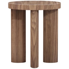 Orbit Four-Legged Stool & Side Table in Walnut by Jamie Gray
