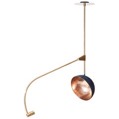 Orbit Limited Edition Pendant Lamp in Bronze & Brass by Jesse Ede