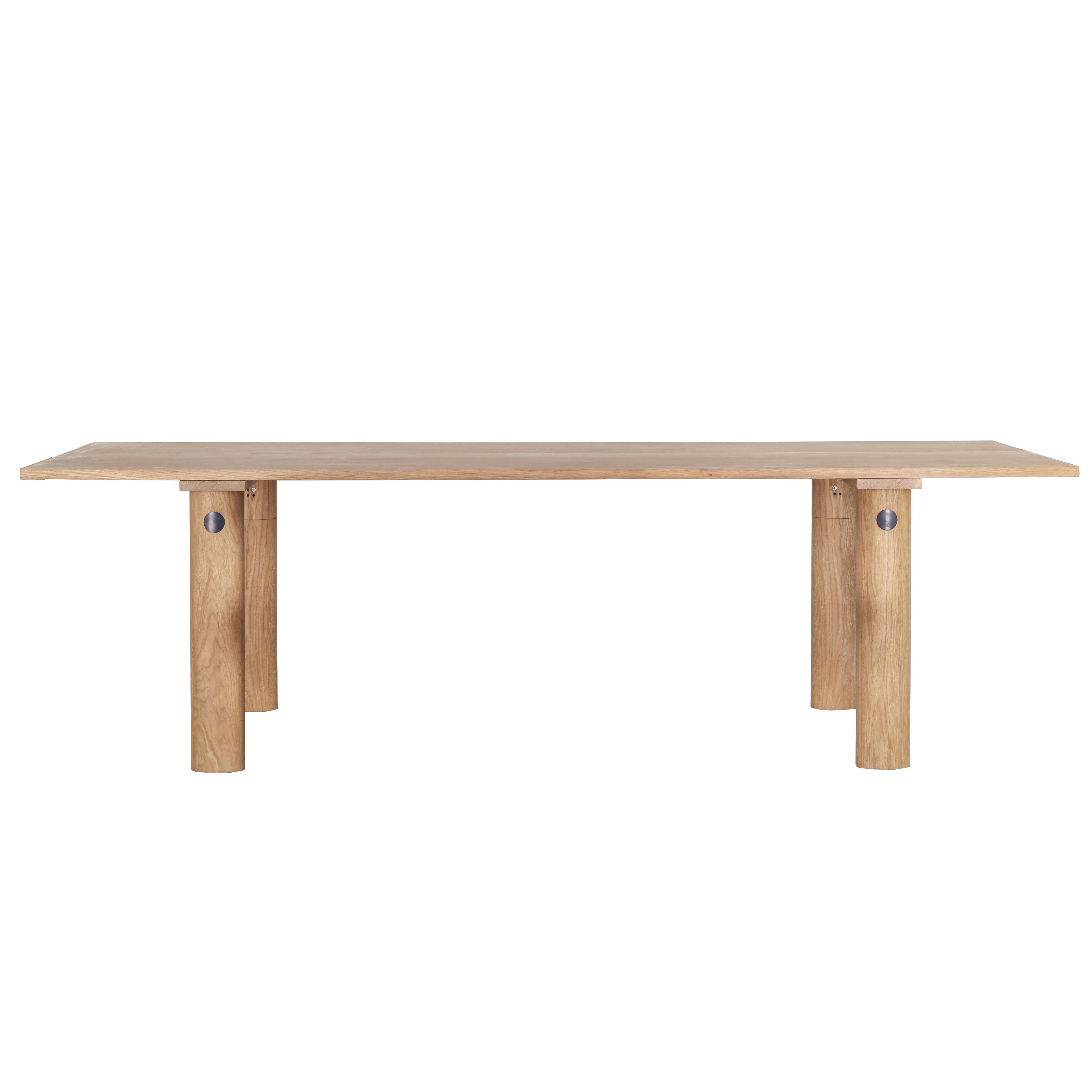 Orbit Rectangle Table with Oak Top and Oak Legs by Jamie Gray For Sale