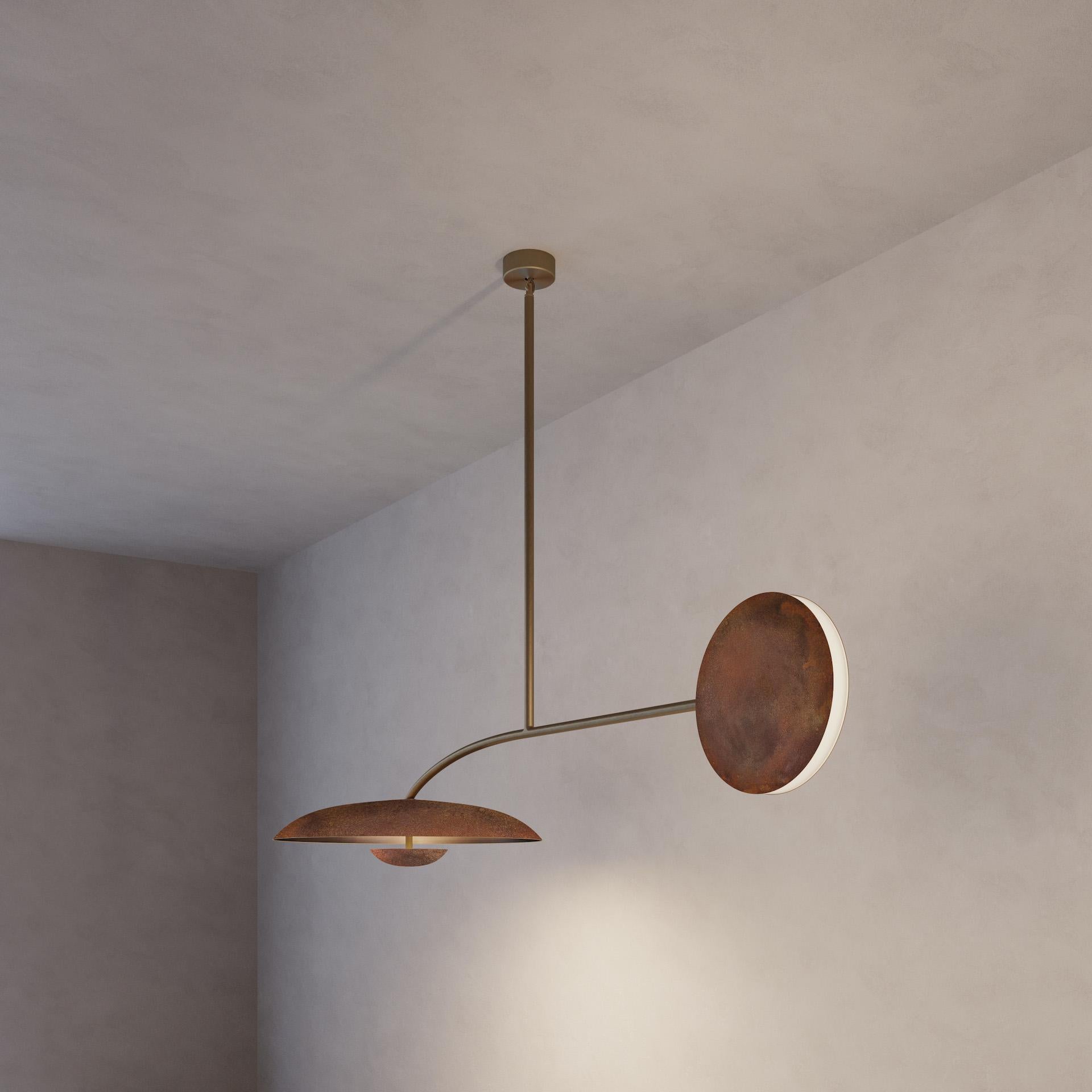 Orbit Solo Rust Ceiling Light by Atelier001 In New Condition In Geneve, CH