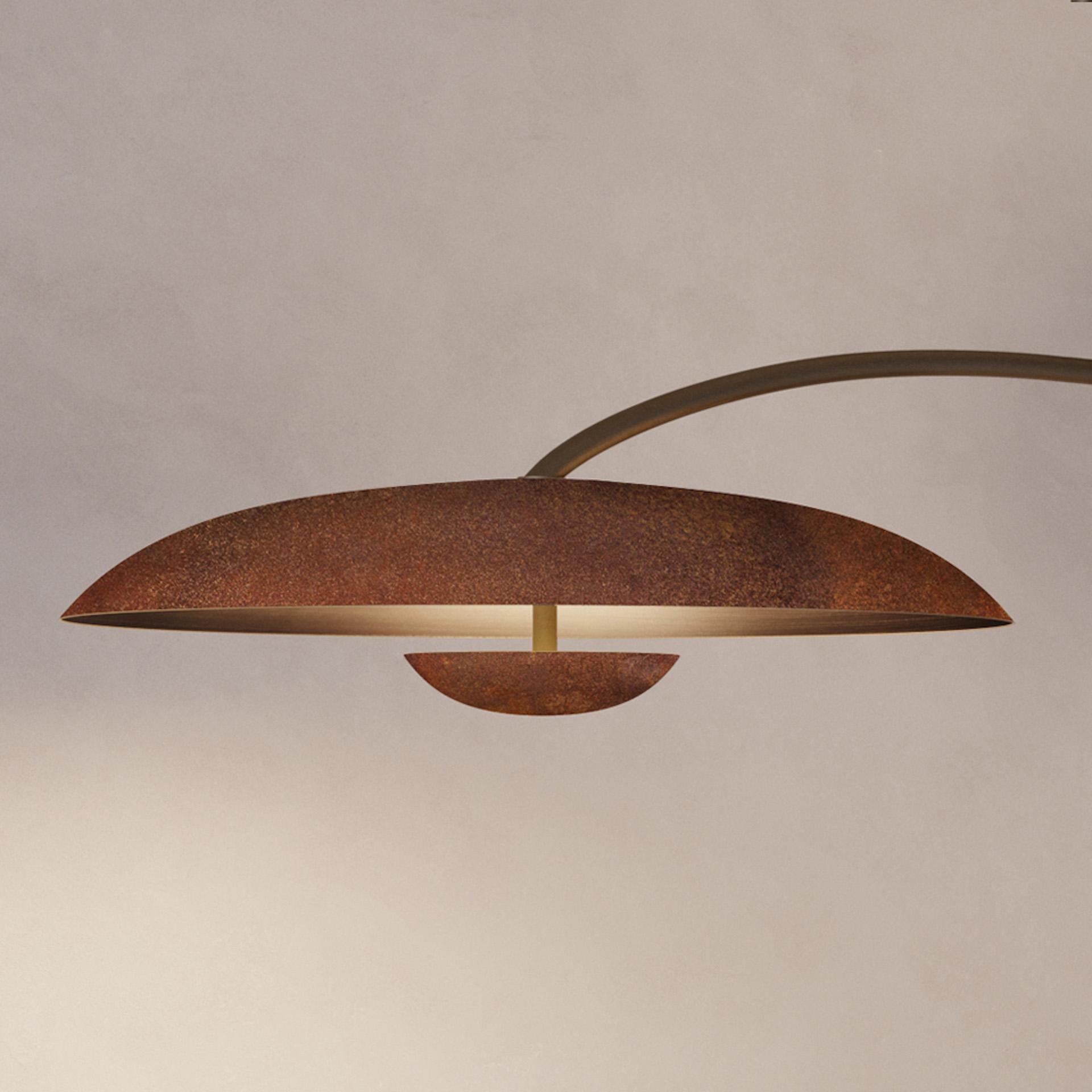 Contemporary Orbit Solo Rust Ceiling Light by Atelier001