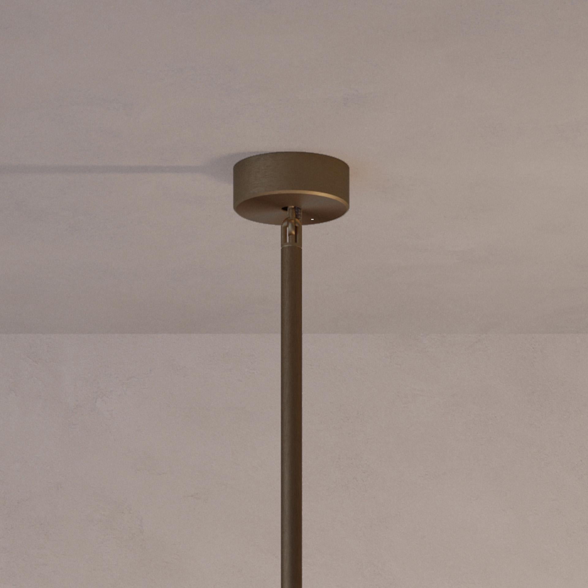 Brass Orbit Solo Rust Ceiling Light by Atelier001