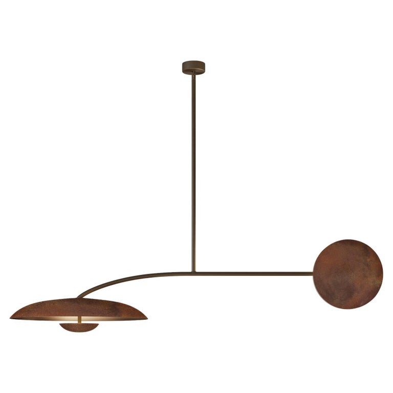 Orbit Solo Rust Ceiling Light by Atelier001 For Sale at 1stDibs