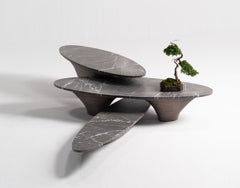 Orbit Table Large with Marble Top by Piegatto, a Sculptural Coffee Table