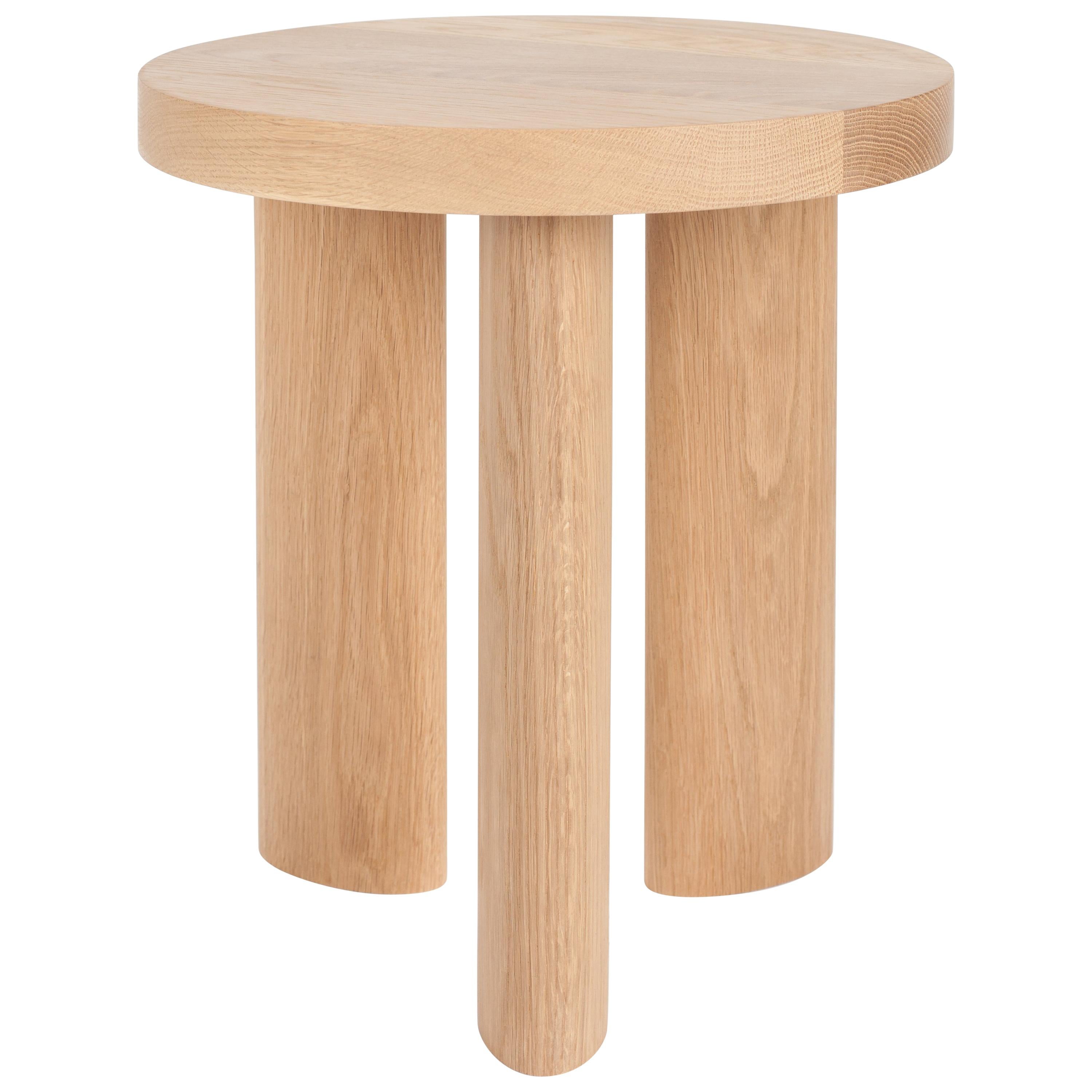 Orbit Three-Legged Stool and Side Table in Oak by Jamie Gray For Sale