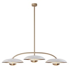 'Orbit Trio Purion' Handmade Piano Lacquered Brass Ceiling Light