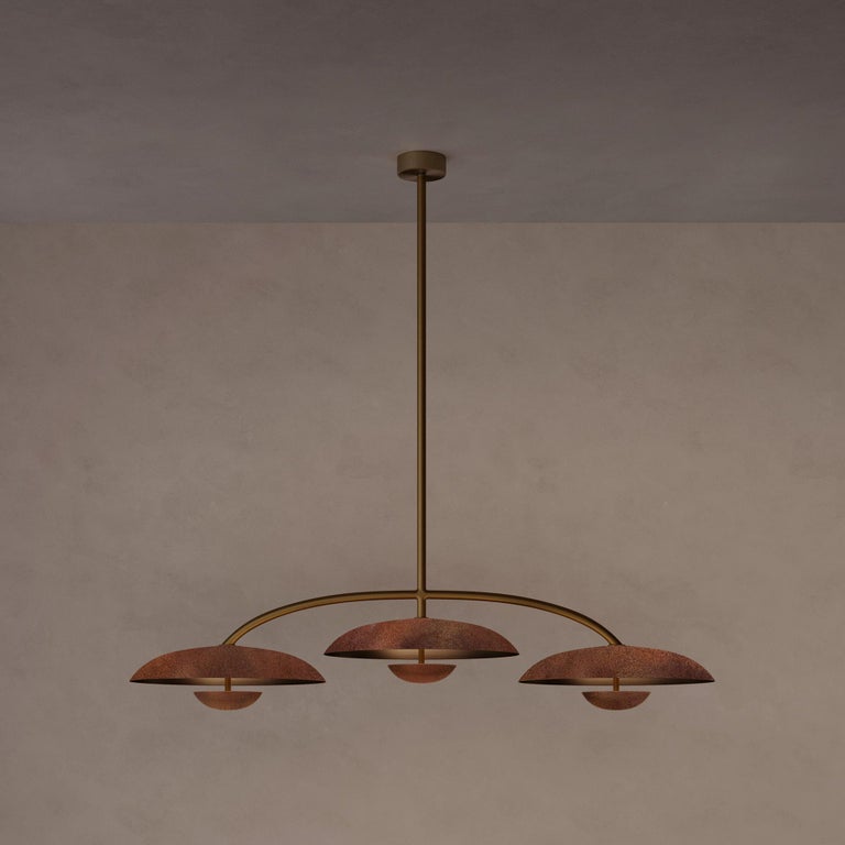 Orbit Trio Rust Ceiling Light by Atelier001 For Sale at 1stDibs