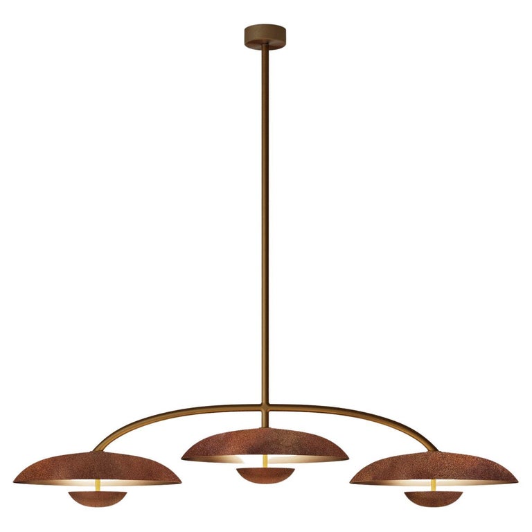 Orbit Trio Rust Ceiling Light by Atelier001 For Sale at 1stDibs