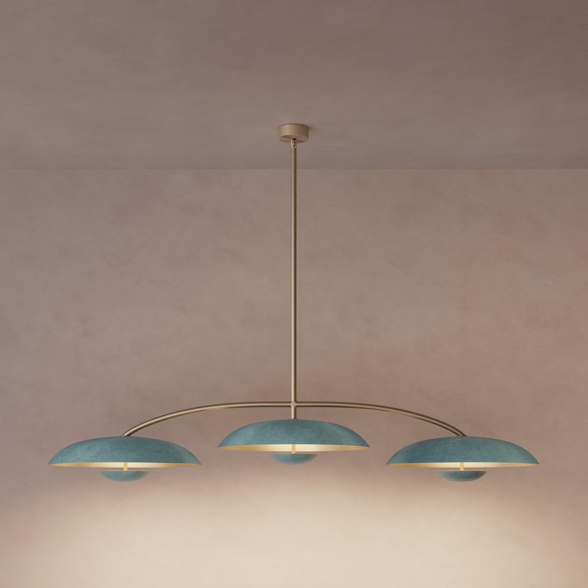 Post-Modern Orbit Trio Verdigris XL Ceiling Light by Atelier001