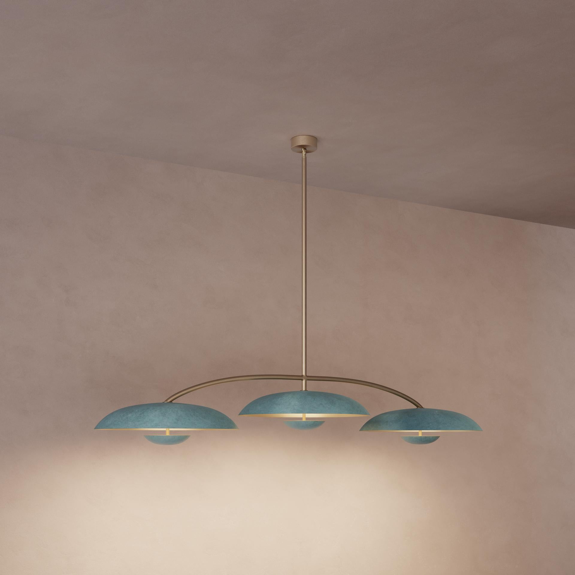 Orbit Trio Verdigris XL Ceiling Light by Atelier001 In New Condition In Geneve, CH