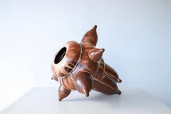 Orbitae Vase in Glazed Iron-rich Stoneware by Robin Kerr