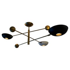 Orbitale Brass Chandelier 3 Rotating Balanced Arms