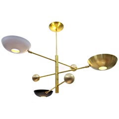 Orbitale Brass Chandelier 3 Rotating Balanced Arms, 120 cm 48 inches diameter