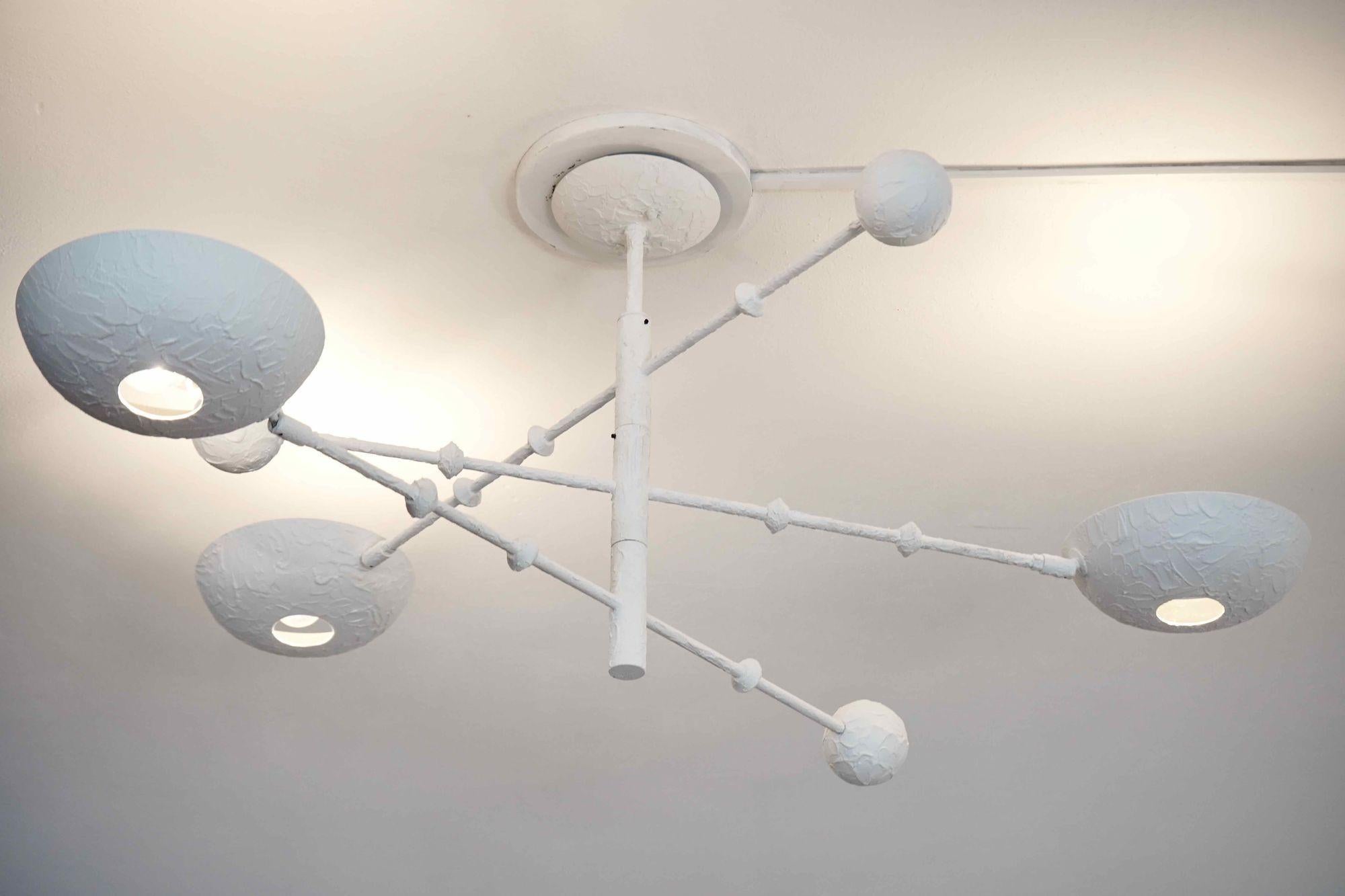 Orbitale chandelier with 3 rotating arms on the new Giacometti style finish. For Sale 6
