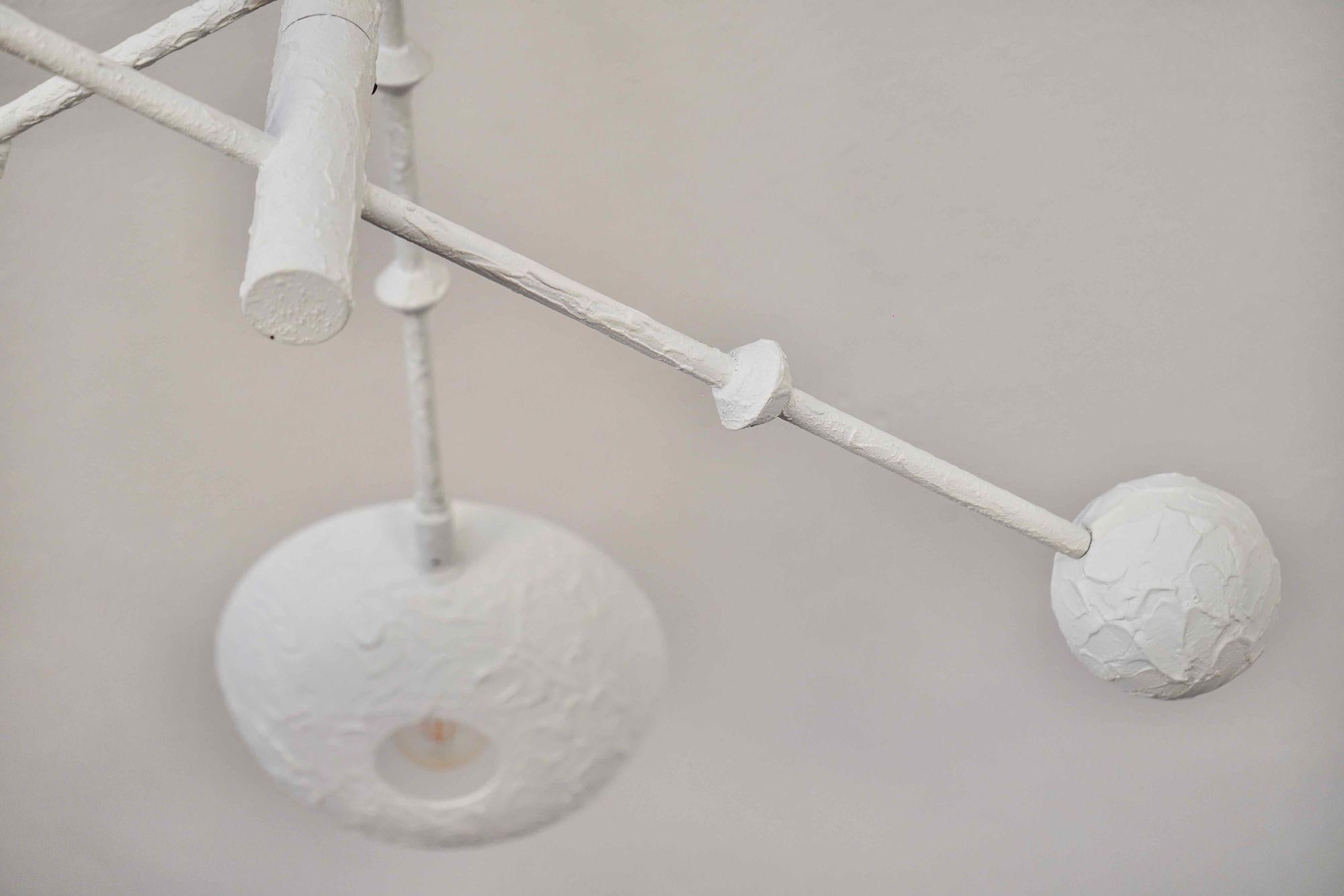 Orbitale chandelier with 3 rotating arms on the new Giacometti style finish. For Sale 7