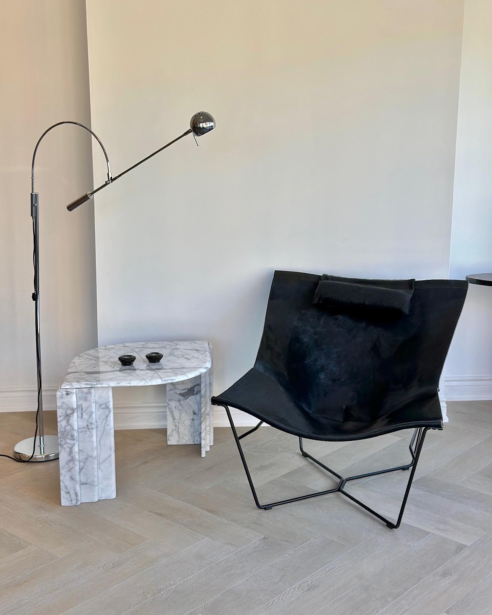 Chrome Orbiter Style Lamp by Robert Sonneman For Sale