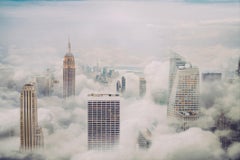 Horizonte de Nueva York con nubes