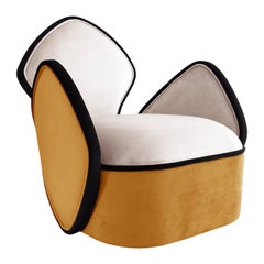 Poltrona Orca Design moderno di Sergio Prieto in velluto